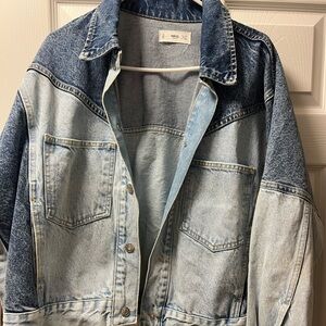 Mango Two-Tone Denim Jacket